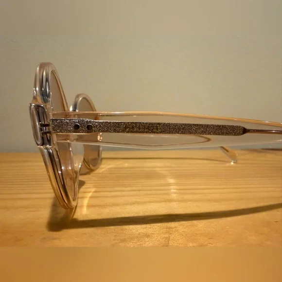 CELINE CL400511 Round Sunglasses MSRP $430 Pink Translucent 400511 - Picture 6 of 13